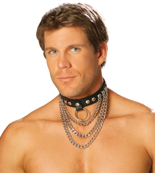 leather collar, men